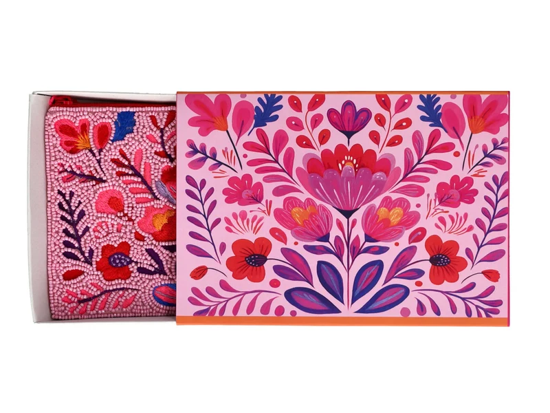 Giftcompany Elodie Kosmetiktasche M Blumen pink 18cm