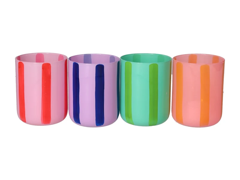 Giftcompany Linea Teelichthalter gestreift sortiert 8cm (1 Stück)
