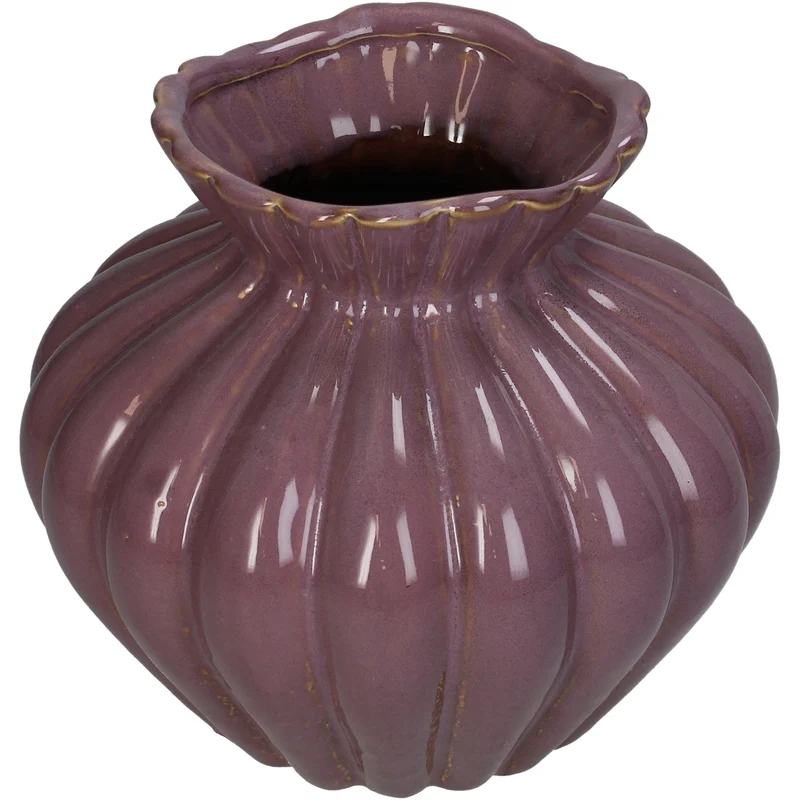 Vase Steingut Lila 20x20x17,5cm