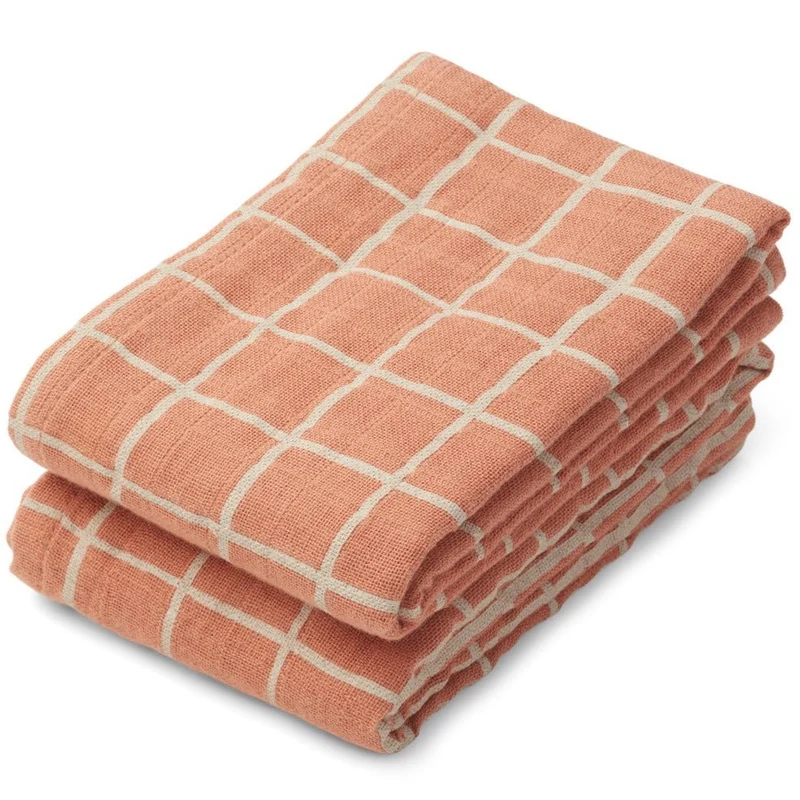 Mulltücher "Check/ Tuscany Rose" 2er Pack