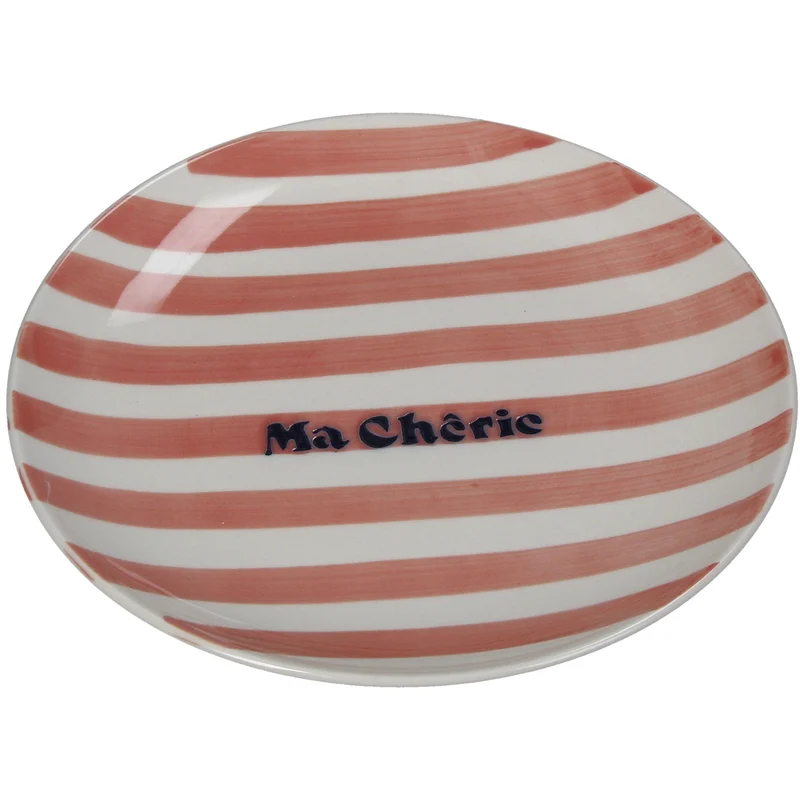 Teller Ma Cherie Steingut Rosa 21x21x2,3cm