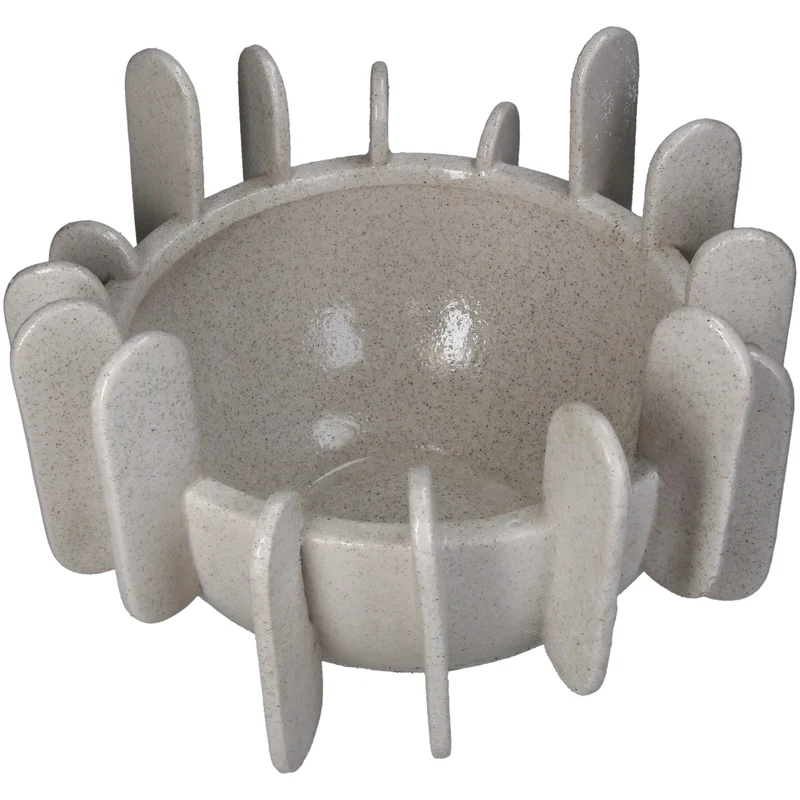 Schale Discs Steinzeug Ivory 32x32x22cm