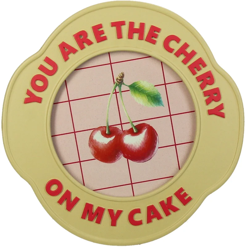 Fotorahmen Cherry Polyresin Beige 10x10cm