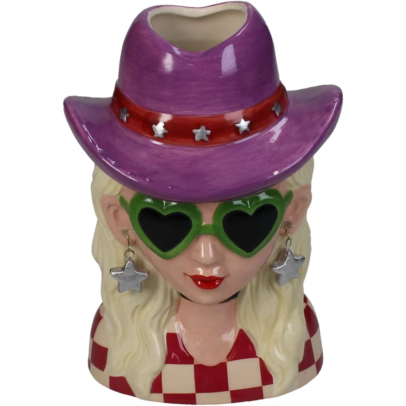 Vase Cowgirl Dolomit Multi 11x9,5x16,5cm