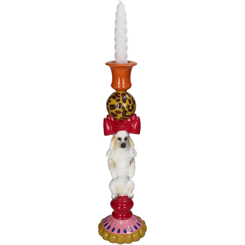 Kerzenleuchter Hund Polyresin Multi 10,5x10,5x36cm