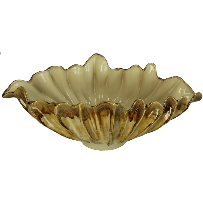 Schale Steinzeug Braun 49.5x26.5x18cm