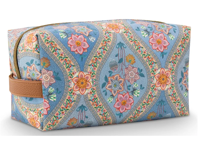 PIP STUDIO Coco Ornamento Blue Kosmetiktasche medium 21,5x10x10,5cm