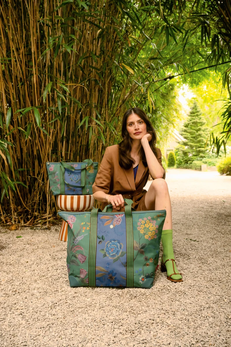 PIP STUDIO Tilda Bodhi Flower Green Tragetasche Large 66x20x44cm