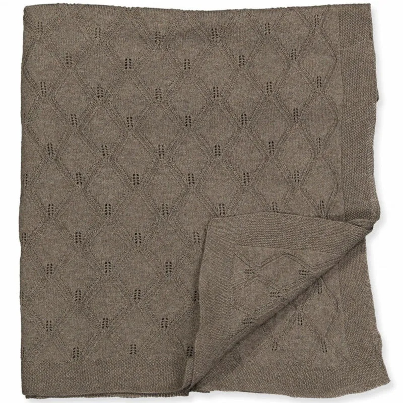 Strickdecke Leaf Bio-Baumwolle 80x100cm