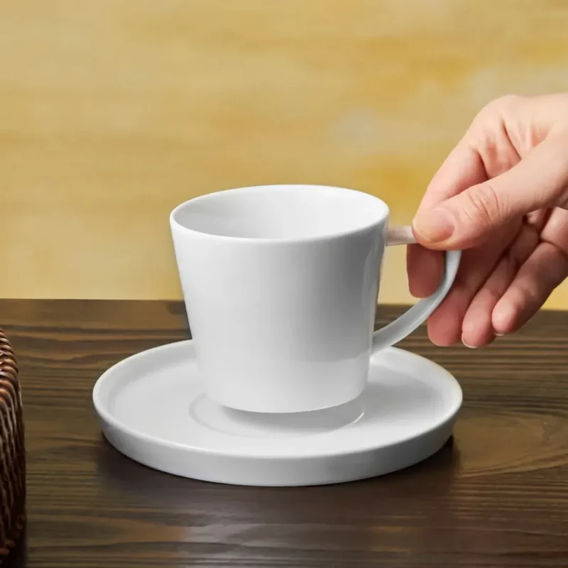 Karaca Salvare für 6 Personen Teetasse und Untertasse Set, 12 Teilig, New Generation Bone, 260 ml, Weiß