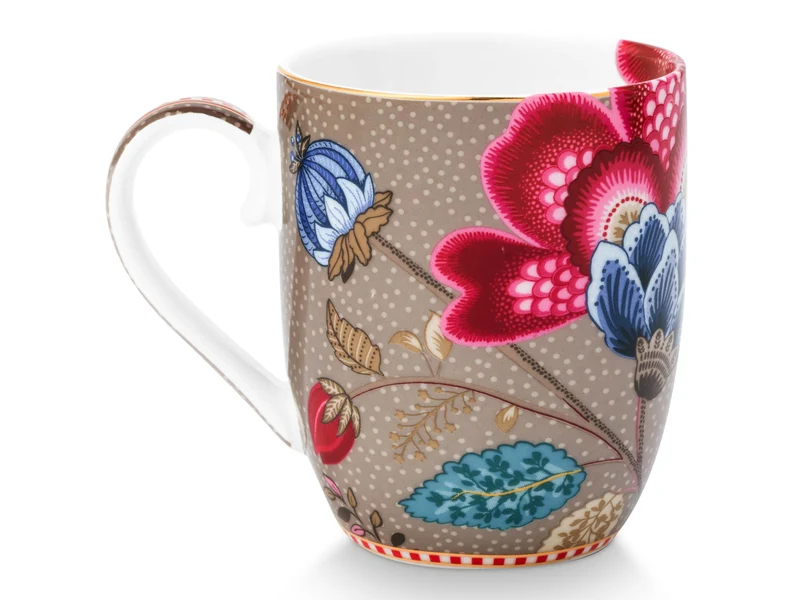 PIP STUDIO Blooming Tales Fantasy Khaki Small Henkelbecher 0,2l Set2