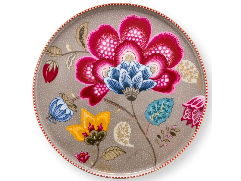 PIP STUDIO Blooming Tales Fantasy Khaki mini Kuchenplatte 21cm