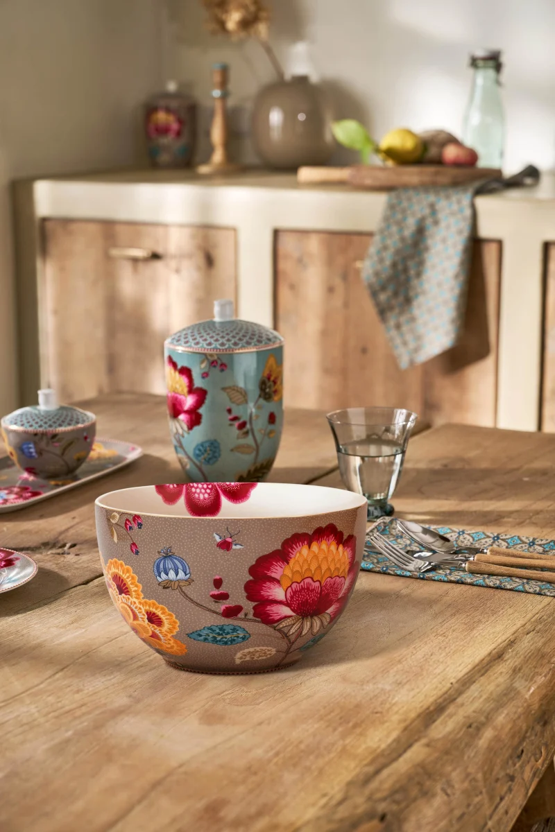 PIP STUDIO Blooming Tales Fantasy Khaki Bowl 23cm