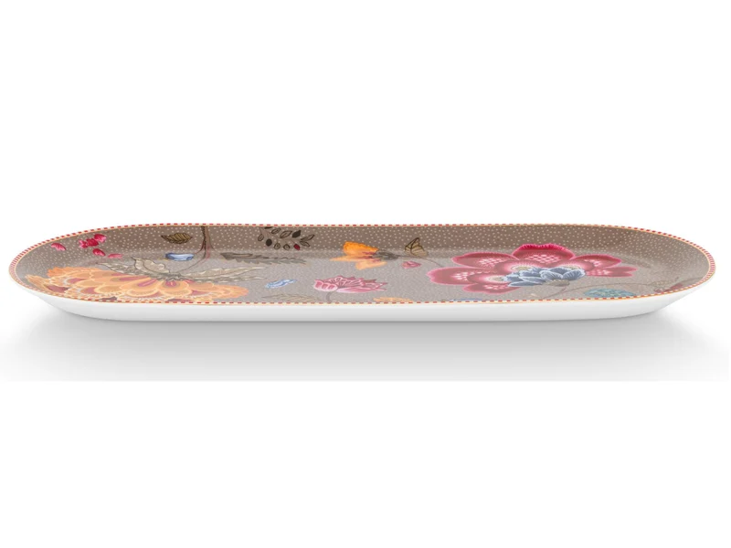 PIP STUDIO Blooming Tales Fantasy Khaki Kuchenplatte 33,3x15,5cm