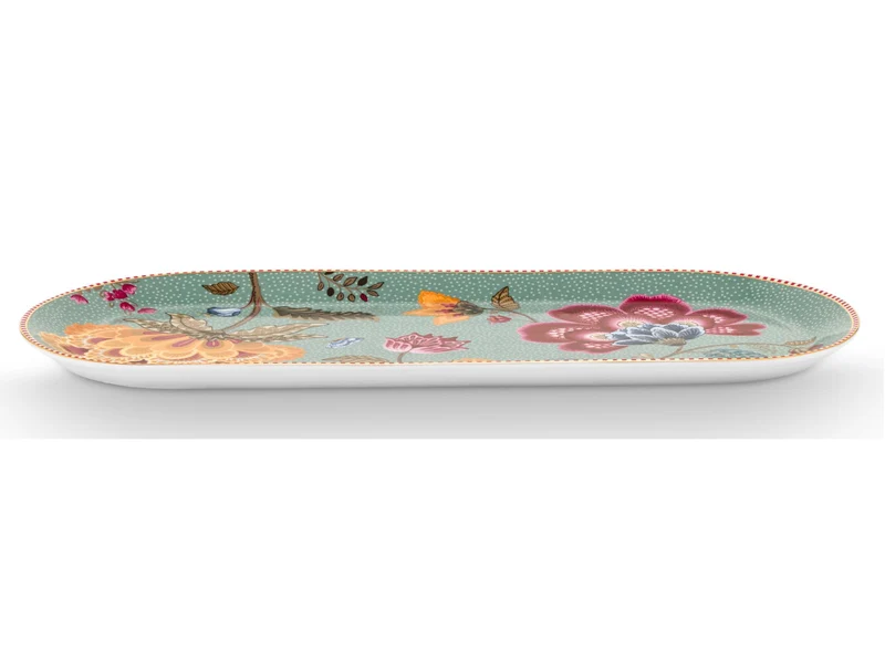 PIP STUDIO Blooming Tales Fantasy Blue Kuchenplatte 33,3x15,5cm