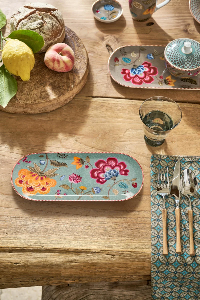 PIP STUDIO Blooming Tales Fantasy Blue Kuchenplatte 33,3x15,5cm