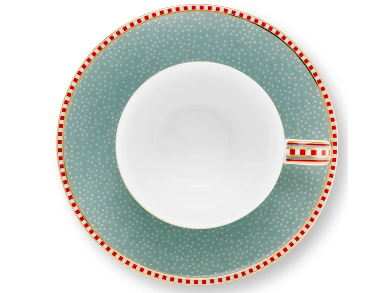 PIP STUDIO Blooming Tales Blue Espressotasse mit Untertasse 0,12l