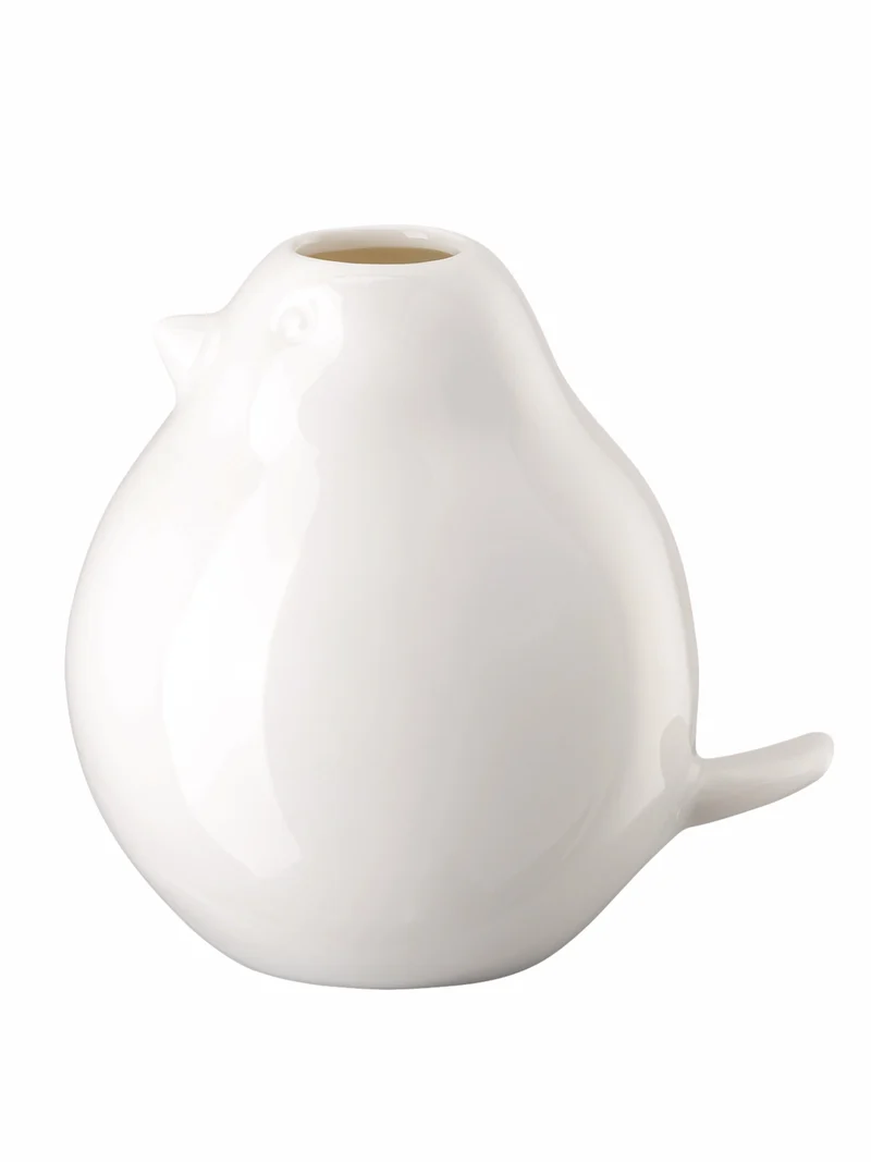 Hutschenreuther Vogel-Vase weiß Vase 10cm