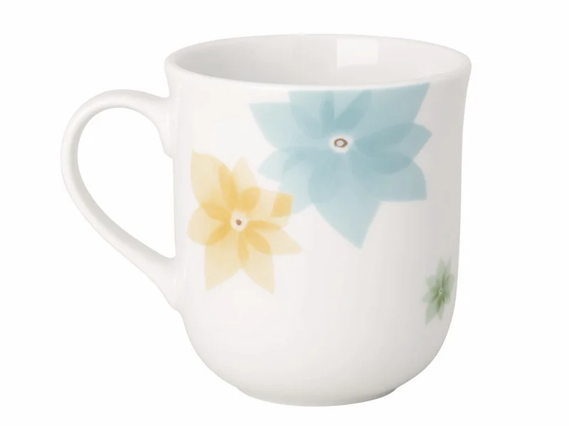 Hutschenreuther Frühlingsgrüsse Blüten Becher mit Henkel 0,4l