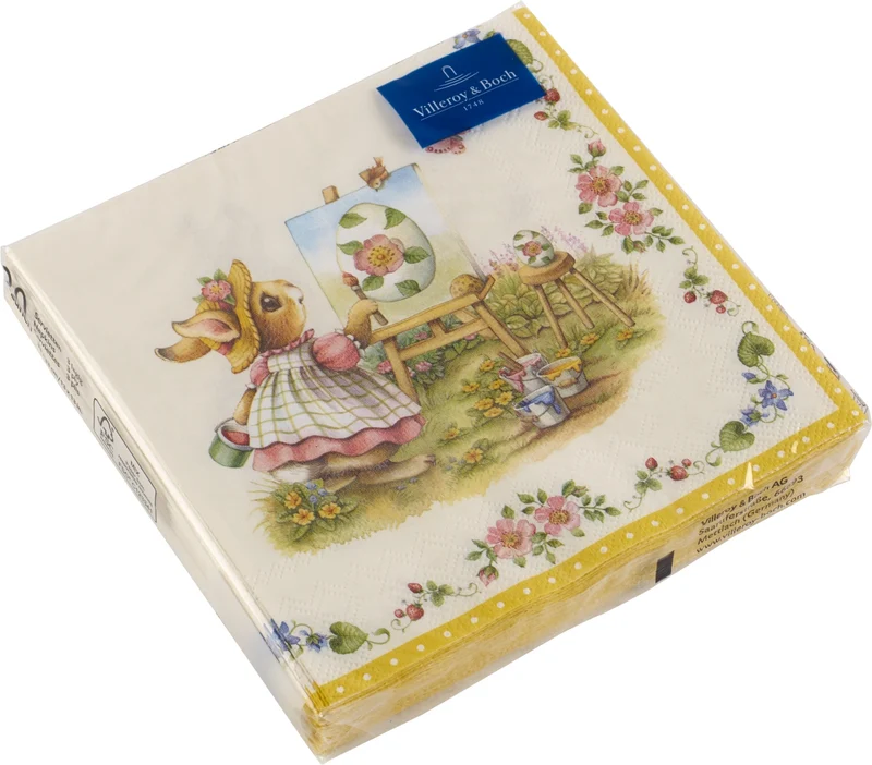 Villeroy & Boch Spring Fantasy Serviette Hasen 33 x 33 cm