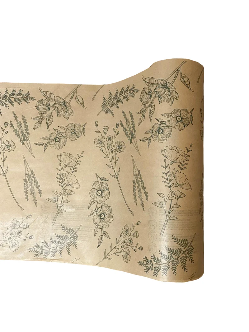 Papierrolle 45 g Natronkraft 60 cm Botanic Flower 12 kg FSC®