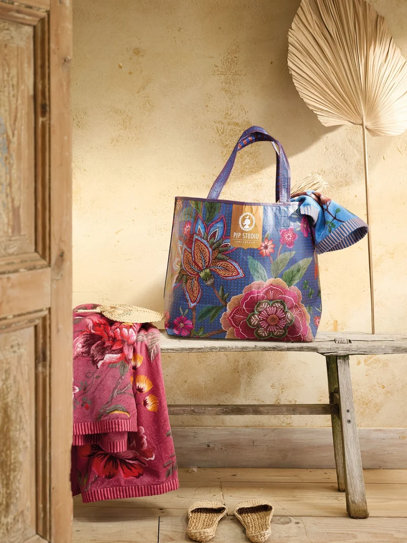 Pip Studio Bombay Strandtasche blau 60x40cm (1 Stück)