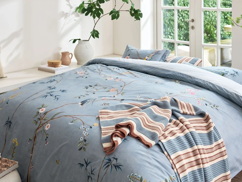 Pip Studio Bamboo Blossom Kissen blau 35x60cm (1 Stück)