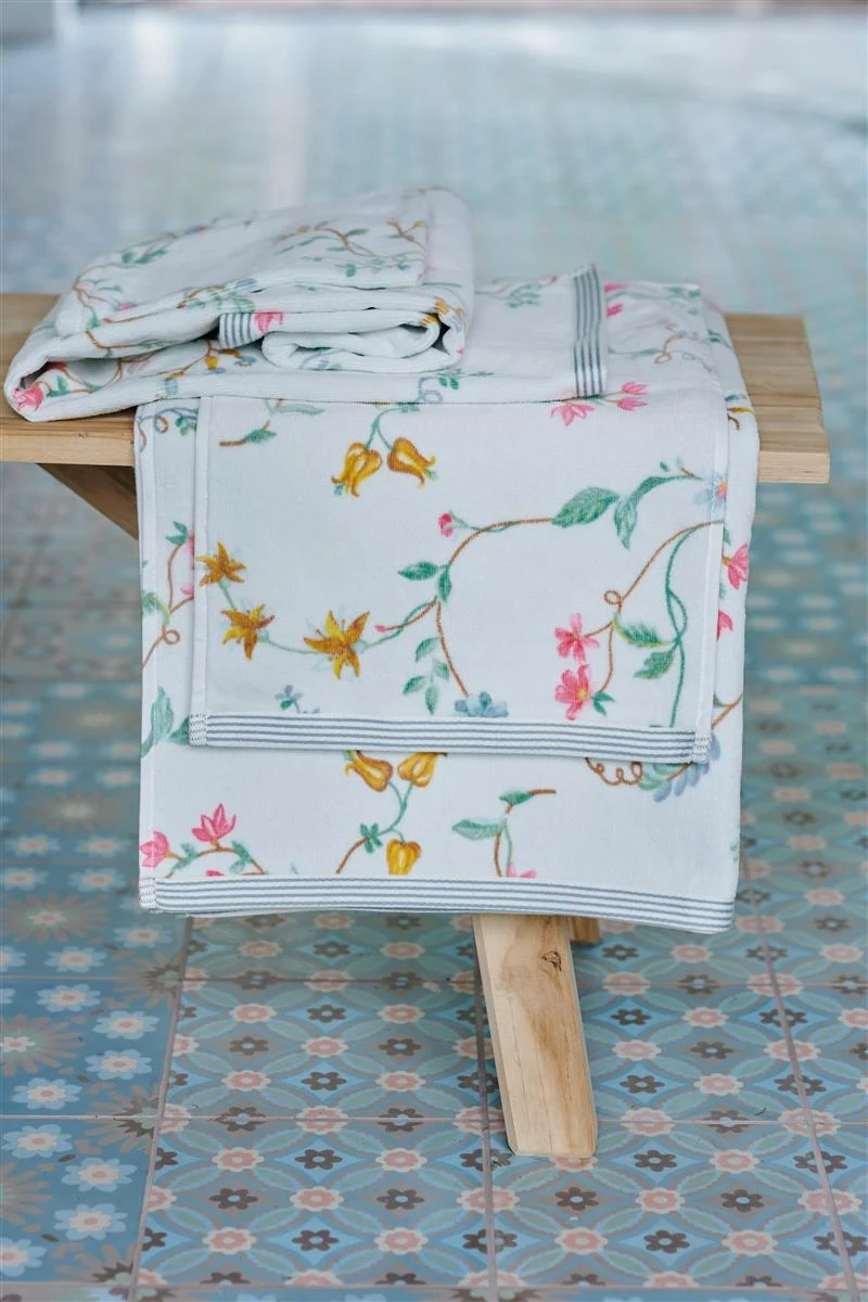 Les Fleurs Duschtuch blue 70x140cm (1 Stück)