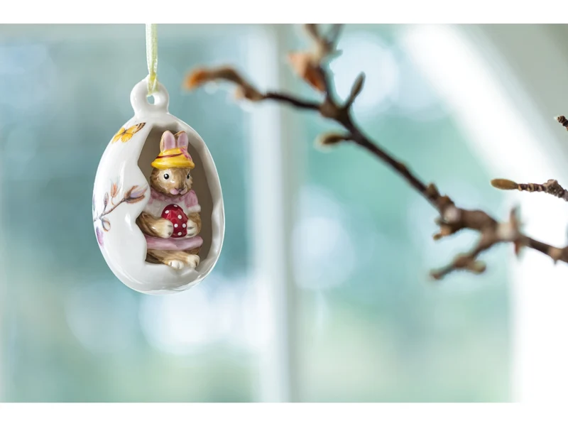 Villeroy & Boch Bunny Tales Ei-Ornament Anna Blüten rosa 7 cm