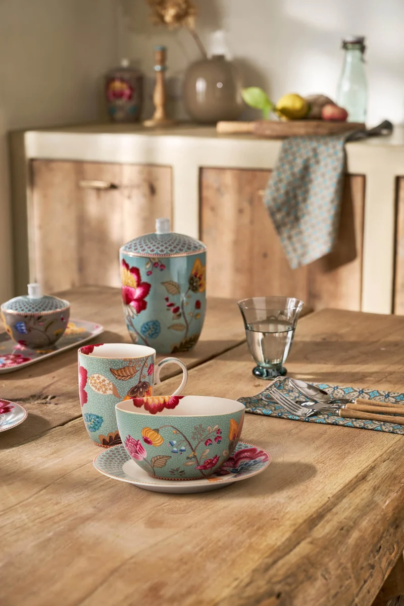PIP STUDIO Blooming Tales Fantasy Blue Frühstücksset Set3