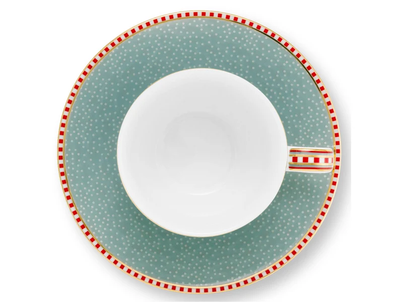 PIP STUDIO Blooming Tales Blue Espressotasse mit Untertasse 0,12l Set2