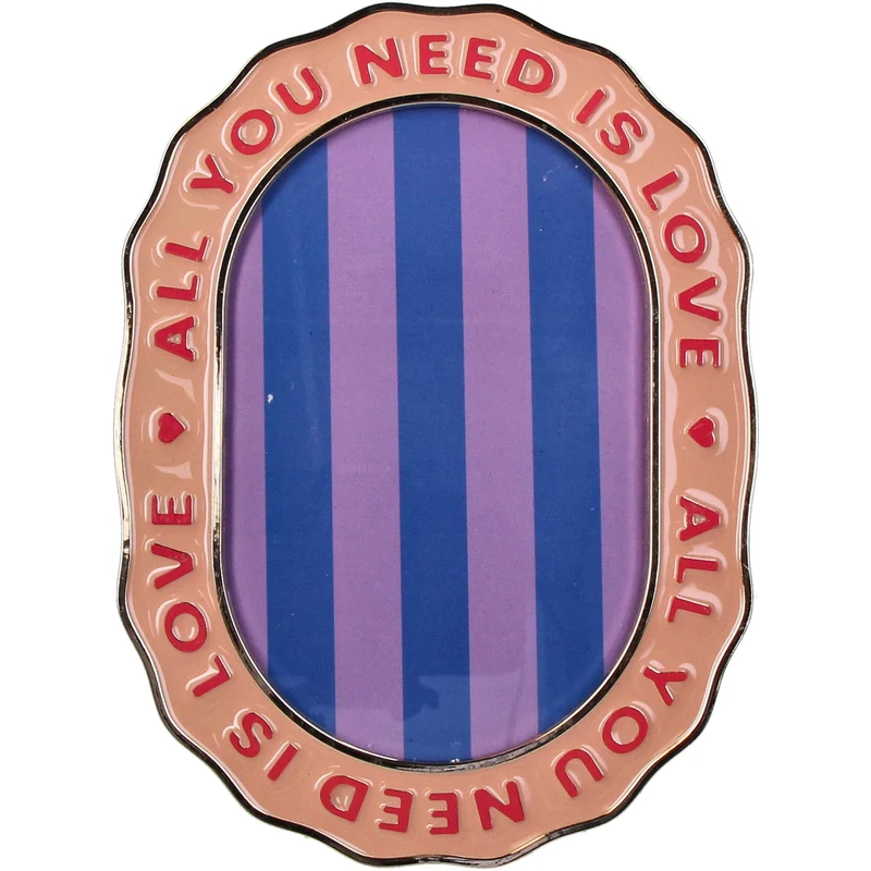 Fotorahmen Zinklegierung Rosa 10x15cm „all you need is love“