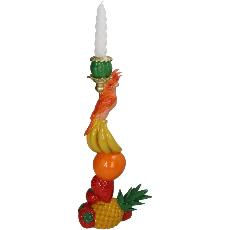 Kerzenhalter Früchte Polyresin Multi 15.5x10x35cm