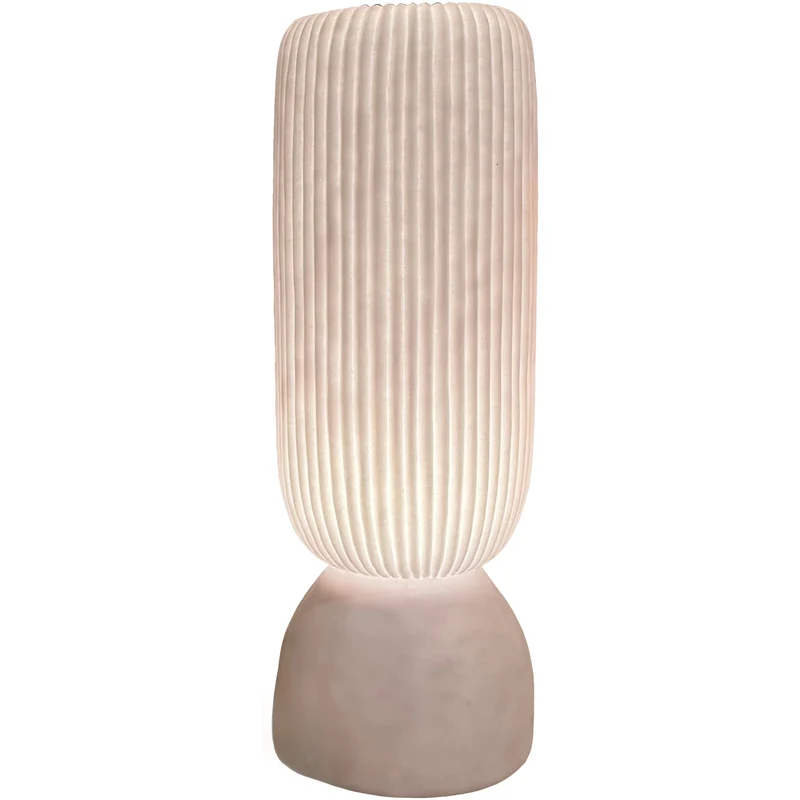 Tischleuchte Sandstein Elfenbein 16.5x16.5x44.6cm