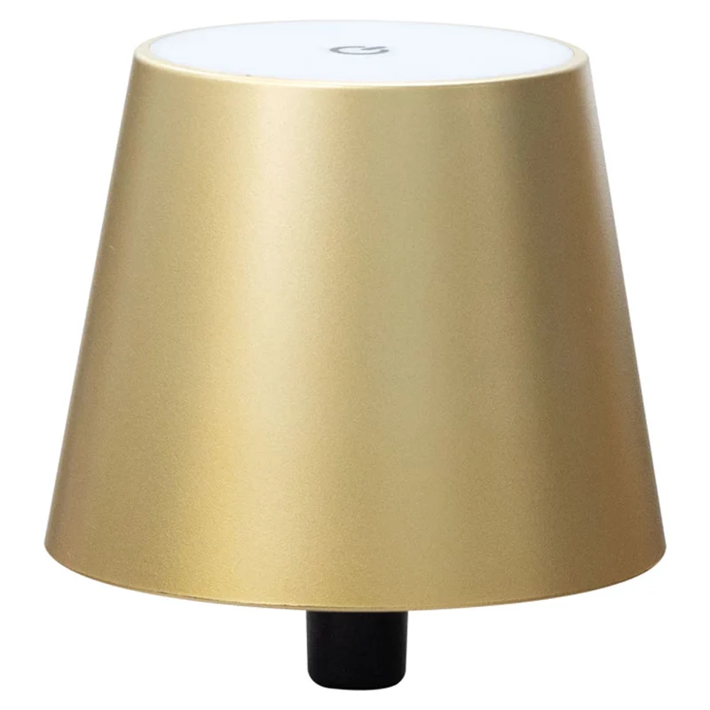 FLASCHENLAMPE 10X8CM GOLD USB WIEDERAUFLADBAR/ DIMMBAR