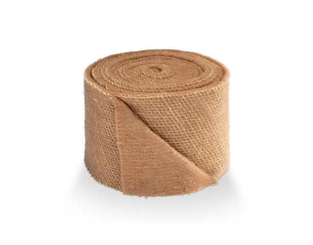 Wollfilz mit Jute 15 cm Hellbraun 5 MTR