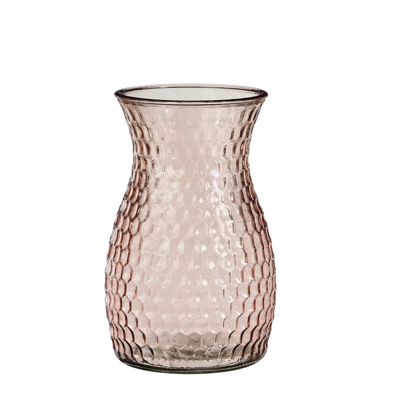 Vigo Vase Glas Rosa – H25xT15cm
