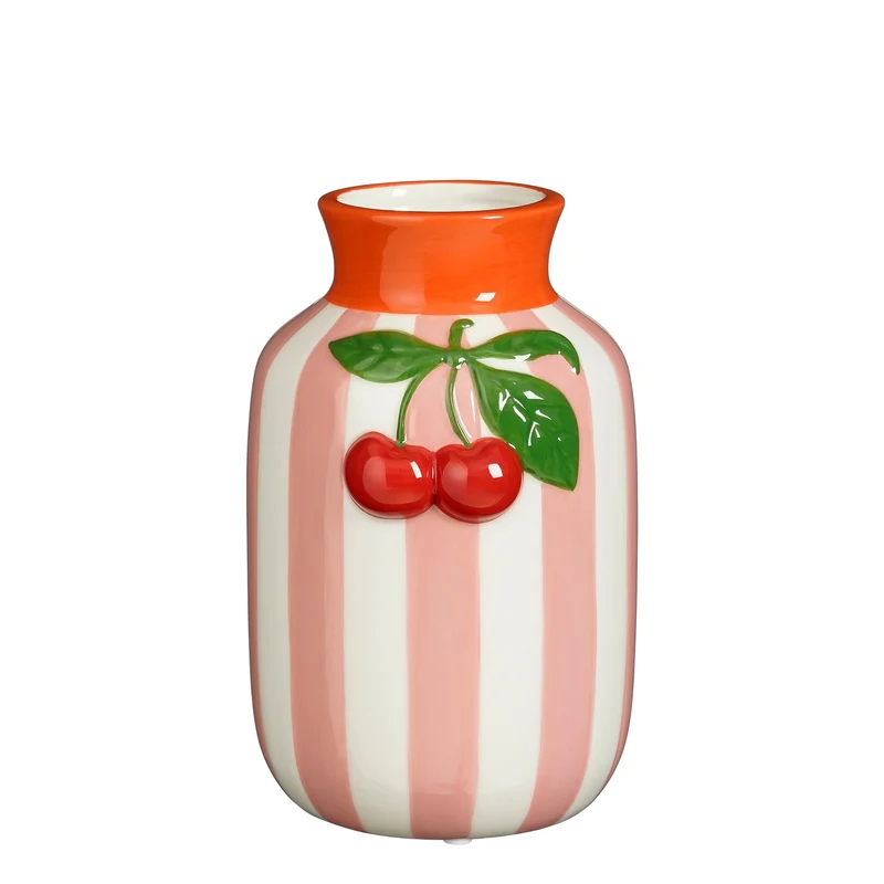 Vase Kirschrosa - L12xB11xH18cm