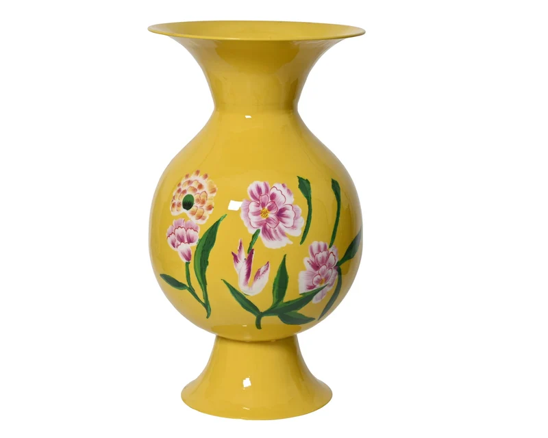 Vase Eisen gelb 26cm x 45cm