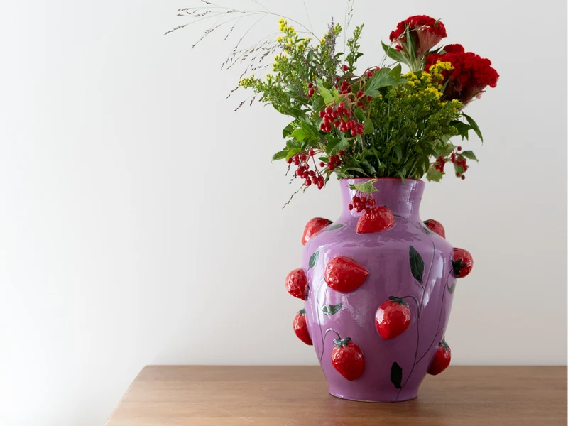KARE Design Vase Strawberry Fields 30cm