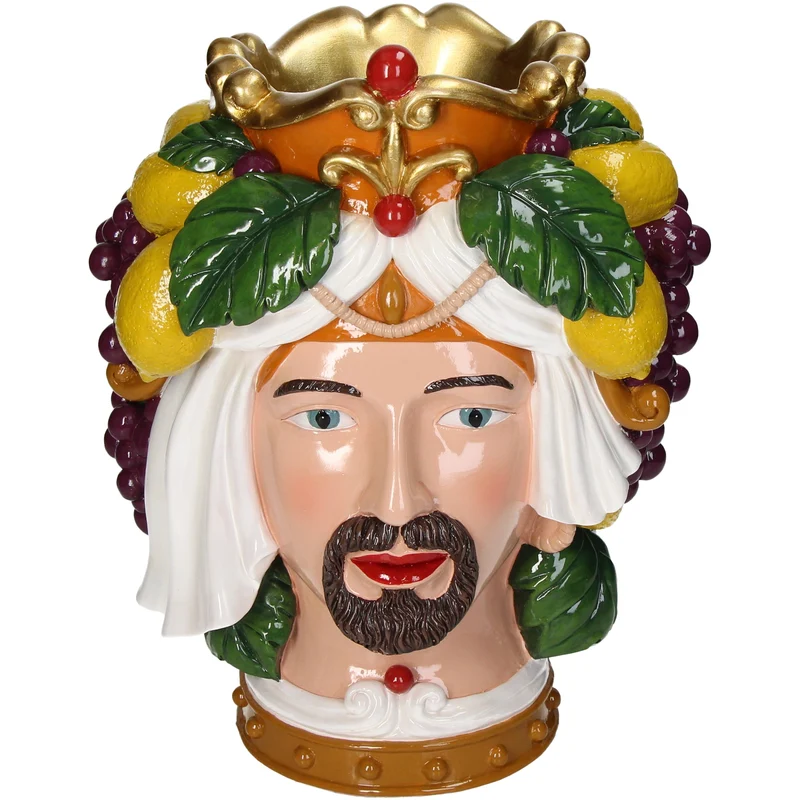 Vase Men Fruits Polyresin Multi 24,3x18,5x31cm