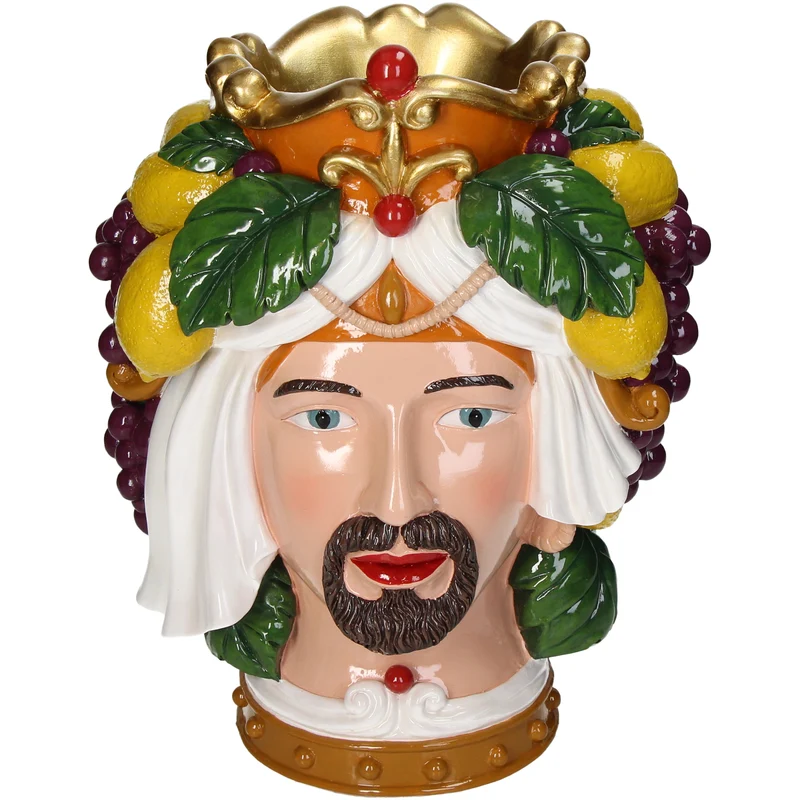 Vase Men Fruits Polyresin Multi 24,3x18,5x31cm