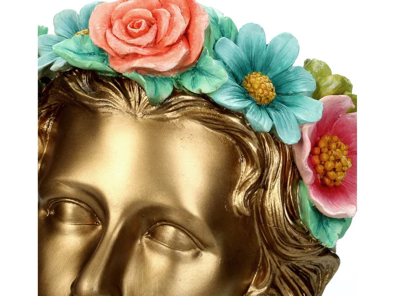 Vase Lady Flowers Polyresin Multi 29x19x18cm