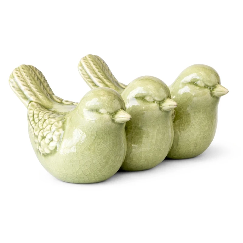 Figur Birds Keramik Craquelé 19,5x13x8,5 cm 2-fach sortiert