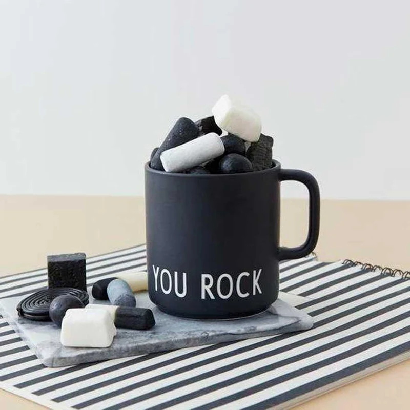 Lieblingsbecher mit Griff "You Rock"