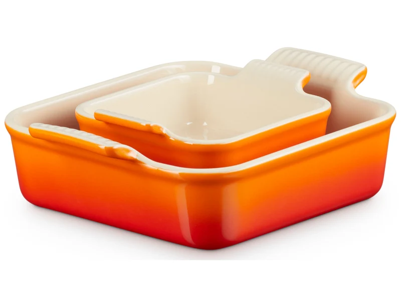 Le Creuset Auflaufform Tradition quadratisch ofenrot 2tlg
