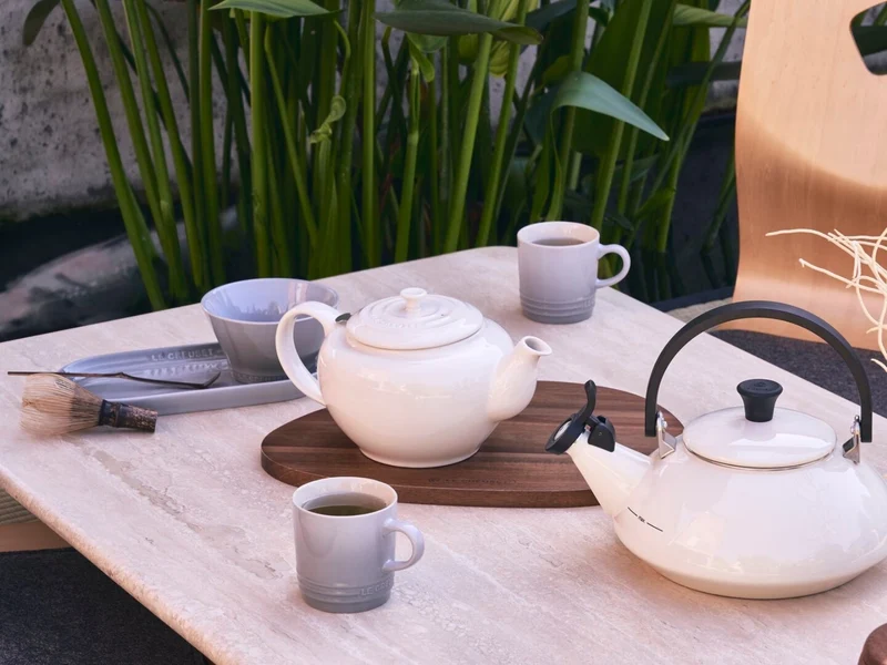 Le Creuset Becher mit Henkel perlgrau 0,1l