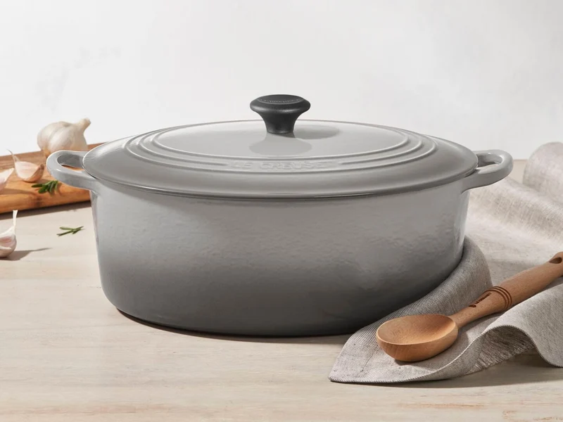 Le Creuset Bräter Tradition oval perlgrau 31cm