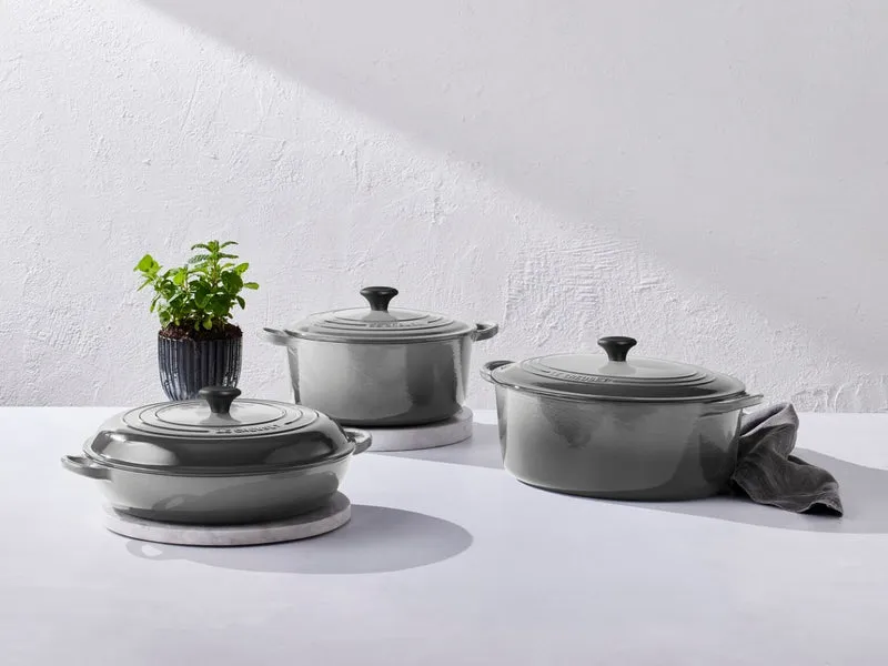 Le Creuset Bräter Tradition rund perlgrau 24cm