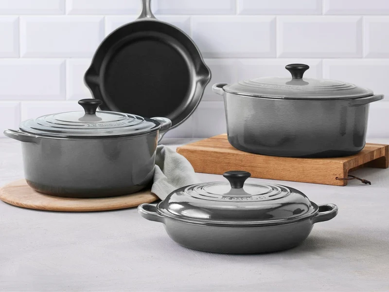 Le Creuset Bräter Tradition rund perlgrau 24cm